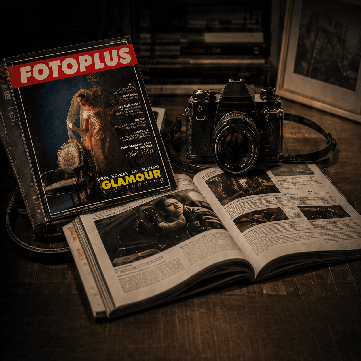 Majalah fotografi dan kamera sebagai latar sejarah Fotoplus School